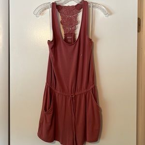 Aerie Crochet Back Romper